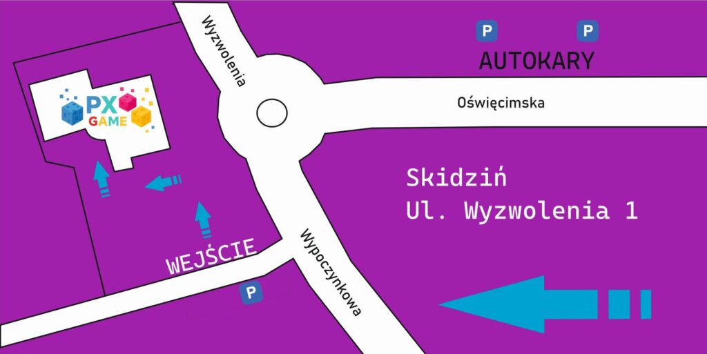 PxGame - pixel Skidziń mapa